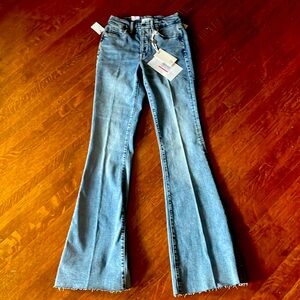 Good American Good Legs high rise flared jeans